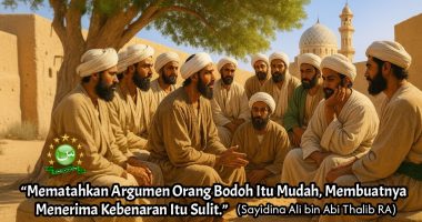 Mematahkan argumen orang bodoh itu mudah, tapi membuatnya menerima kebenaran itu sulit. Sayidina Ali bin Abi Thalib